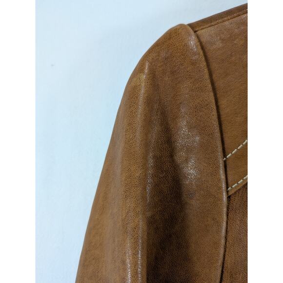 Andrew Marc New York Leather Jacket Womens Luxury Blazer Riding Classy Classic - Picture 9 of 14